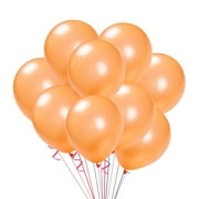 20Pcs 10Inch Latex Balloons Party Thickened Pearlescent Shining Balloons for Birthday Decorations (Orange)